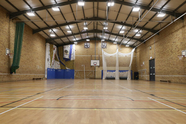Inside Wells Cathedral School Sports Hall